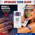 thumbnail image 7 of 2Pcs Patriotic Body Glitter Stick, Face Hair Glitter, Red White and Blue Glitter Stick, 4th of July Decorations, 4th of July Outfits for Women, Independence Day Glitter Makeup(#E), 7 of 7