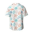 thumbnail image 2 of Disketp Men's Hawaiian Colorful Seashells1 Print Shirts Button Down Holiday Beach Shirts-Large, 2 of 7