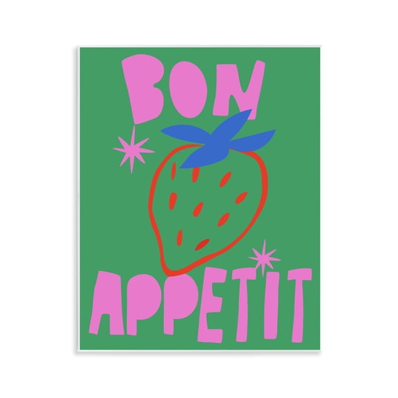 Stupell Industries Contemporary Bon Appetit Quotes and Sayings Painting Unframed Art Print Wall Art, 11 x 14