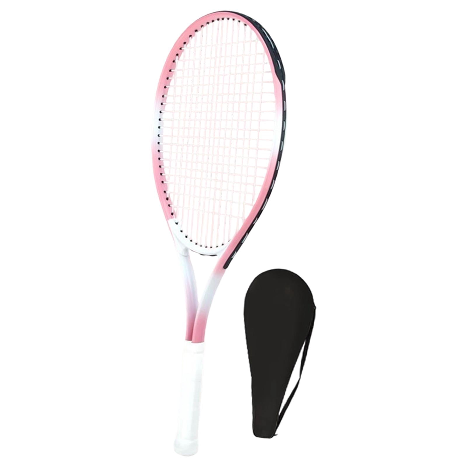 Axioma Adult Alloy Tennis Racket Portable Pre Strung Racket for Training Tennis Racquet Pink