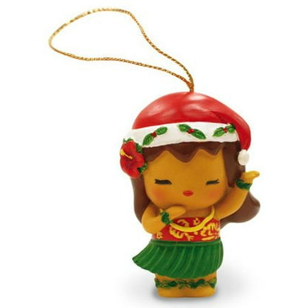 Island Yumi Hawaiian Hula Girl Resin Christmas Ornament