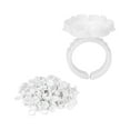 thumbnail image 3 of 100Pcs Flower Glue Rings for Eyelash Extensions Smart Glue Holder Easy Fanning Glue Cups for Volume Lashes Tool (White), 3 of 5