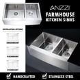 thumbnail image 3 of ANZZI  Elysian 36" Farmhouse Double Bowl Kitchen Sink with Chrome Locke Faucet, 3 of 5