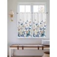 thumbnail image 6 of Tier Curtains 45 Inches Long, Blue Butterfly Farmhouse Window Treatment Curtain Drapes, Spring Pastoral Butterflies Window Half Privacy Curtains for Bedroom Bathroom, 42"x45", 2 Panels, 6 of 7