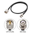 thumbnail image 2 of UHF (PL259) a BNC Macho Antena Radio Cable RG58 Coaxial Cable 22 Pulgadas, 2 of 5