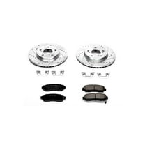 PowerStop Front Z23 Evolution Sport Carbon-Fiber Ceramic Brake Pad and Drilled & Slotted Rotor Kit Fits: HONDA Select Models K2435