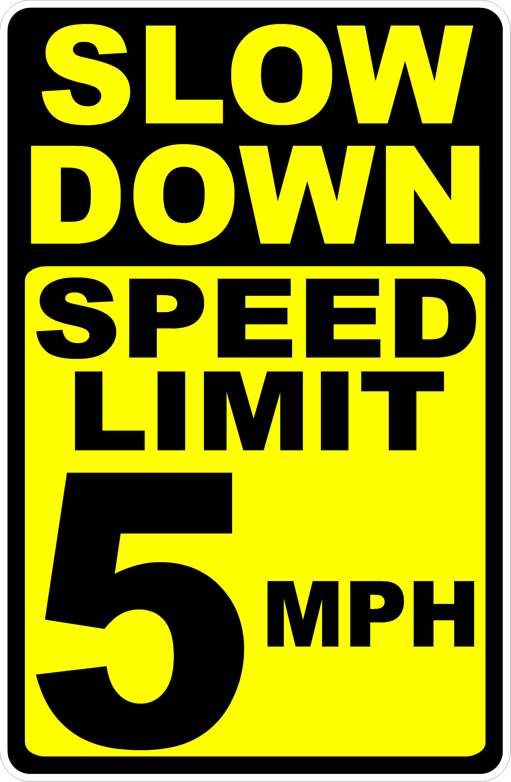 5 SPEED LIMIT 15  Signs w/Stakes  8"x12" Plastic Coroplast Neighborhood Safety 