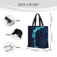 thumbnail image 3 of Pofeuu Blue Marble And Gold Print Tote Bag for Women,Hobo HandBags with Zipper,Large Capacity Casual Shoulder Handbags with Inner Pockets, 3 of 7