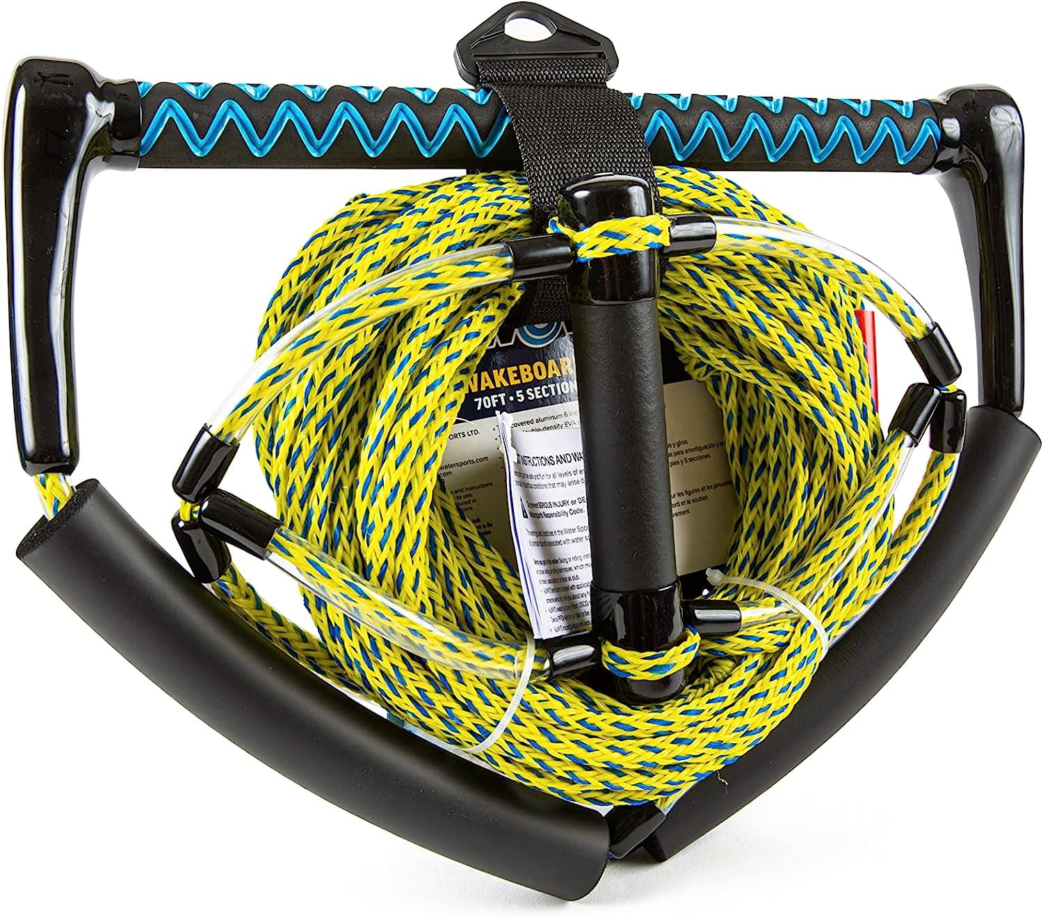 WOW Sports 70' Tow Rope for Wakeboard and Watersports, 70' Rope
