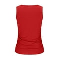thumbnail image 4 of Htigea Women's High Neck Tank Top 2025 Summer Casual Ribbed Knit Slim Fitted Basic Textured Sleeveless Shirts Today Deals Red,XL, 4 of 6