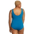 thumbnail image 4 of Sporti Plus Size HydroLast Chlorine Resistant One Piece, High Cut, Removable Cup (Women's Plus), 4 of 5