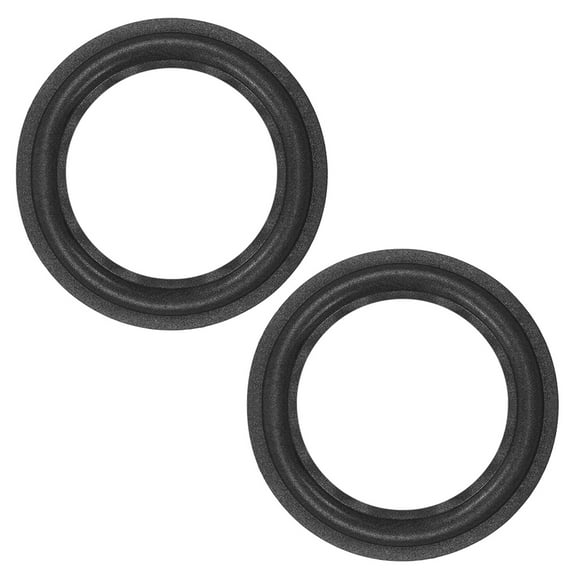 Uxcell 6 Inch Speaker Foam Edge Folding Ring  Horn Replacement Parts for Speaker Black  2pcs