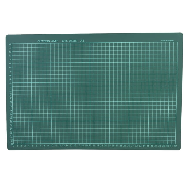 Tabla antideslizante para costura, cuadrícula de corte, papelería escolar (A3, una sola cara, verde)