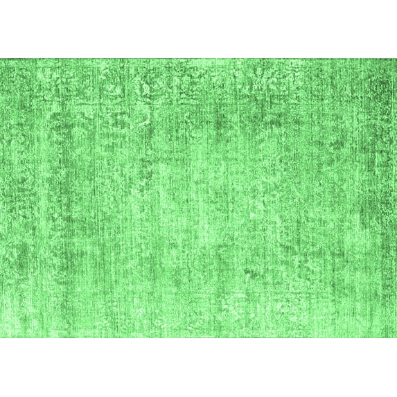 Ahgly Company Indoor Rectangle Persian Emerald Green Traditional Area Rugs, 8' x 12'