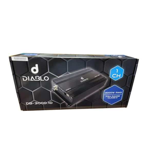 Diablo DB-3000.1D 1-CH Monoblock 3000W RMS Full Range Class-D Car Amplifier