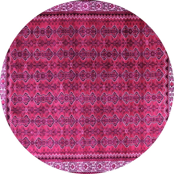 Ahgly Company Indoor Round Persian Pink Traditional Area Rugs, 6' Round