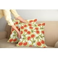 thumbnail image 2 of Ambesonne Fruit Throw Pillow Cover 2 Pack, Cherry and Leaves Pattern, 18", Apple Green Red White, 2 of 5
