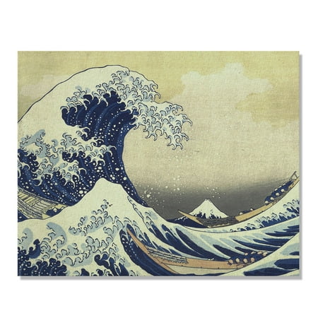 Wayfare Art Canvas Prints Poster, 10 x 8 inch Wall Decor Canvas Artwork, The Great Wave Off (Best Way To Have Almonds)