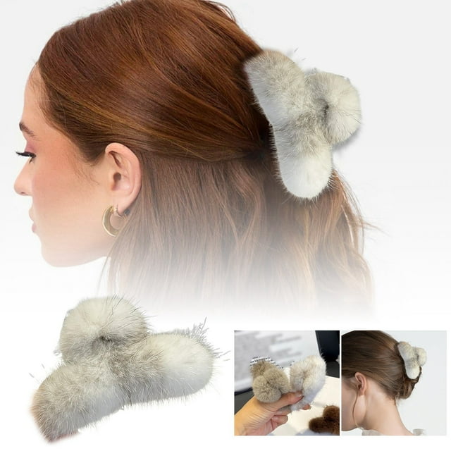 Stylish Barrettes For Effortless Hair Styling Hair Accessories For All Hair Types Elegant And Practical Hair Clips Soft Mink Velvet Material Perfect For Quick Hair Fixes