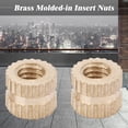 thumbnail image 4 of M4 Brass Inserted Nuts Durable Cylinder Knurled Round Molded Embedded NutsAvailable In Varieties Sizes, 4 of 8