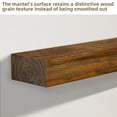 thumbnail image 4 of Indoor Fireplaces Fireplace Mantel,72" Wood Floating Fireplace Shelves,Wall Mounted Wooden Display Shelving,Handcrafted Wood Brack,Natural Mantels Over Fireplace,72" x 8" x 6"-Dark Chocolate,Electric, 4 of 9