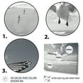 thumbnail image 3 of Designart "Seagulls in Flight Grey Beach Soar I" Animals Wall Decor, 3 of 5