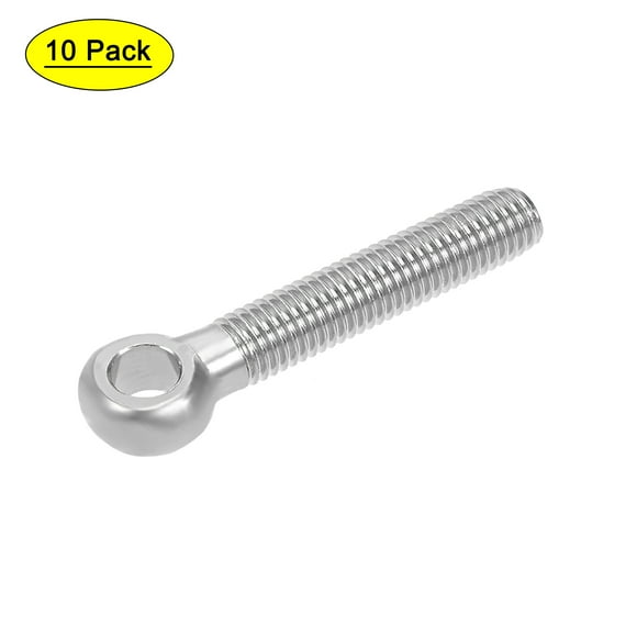 Unique Bargains M12 x 60mm 304 Stainless Steel Machine Shoulder Lift Eye Bolt Rigging 10pcs