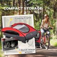 thumbnail image 5 of Aosom Bike Trailer for Kids 3 In1 Foldable Child Jogger Baby Stroller Transport Carrier, Rubber Tires Kid Bicycle Trailer Red and Gray, 5 of 9