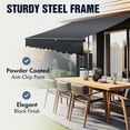 thumbnail image 6 of ALEKO Motorized Retractable 13 x 10 ft Home Patio Canopy Awning Silver Grey, 6 of 7