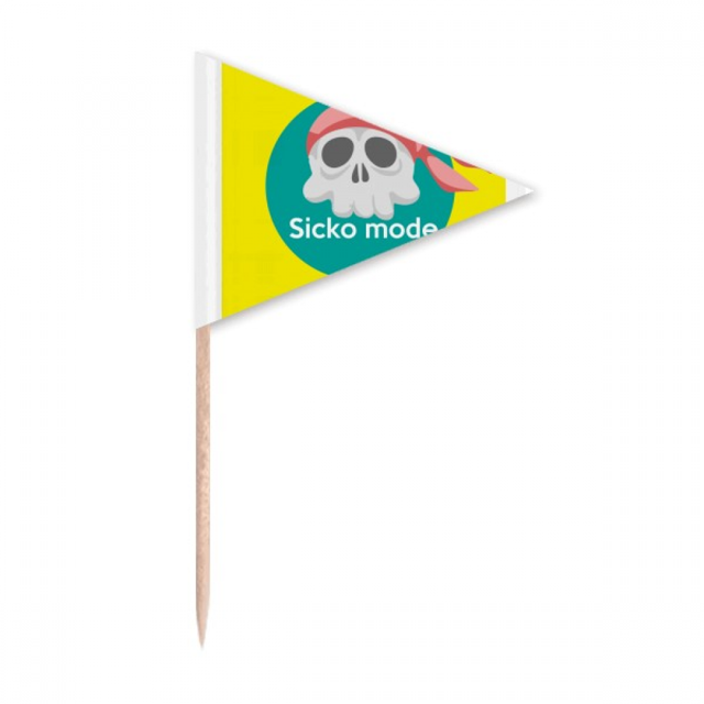 English Classic Emotional Lyrics Spirit Toothpick Triangle Cupcake Toppers Flag