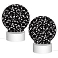 thumbnail image 2 of Daiia Black White Leaves Pattern Acrylic Night Light, LED Touch Light, Bedroom Night Light, Soft Glowing Lamp Perfect Gift for Mother's Day, Birthday, or Christmas, 2 of 9