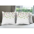 thumbnail image 6 of Ambesonne Floral Throw Pillow Cover 4 Pack, Branch with Flowers, 20", Pink Green, 6 of 7