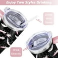thumbnail image 5 of 40oz Cute Colorful Axolotl Stainless Steel Flip Straw Tumbler Spill Proof Travel Cup Double Wall Vacuum Insulated Coffee Mug with Top Handle, 5 of 6