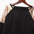 thumbnail image 6 of BLVB Women's Spring Fall Sequined Long Sleeve Splicing T Shirt Blouse Casual Basic Crew Neck Pullover T Shirt Tops, 6 of 7