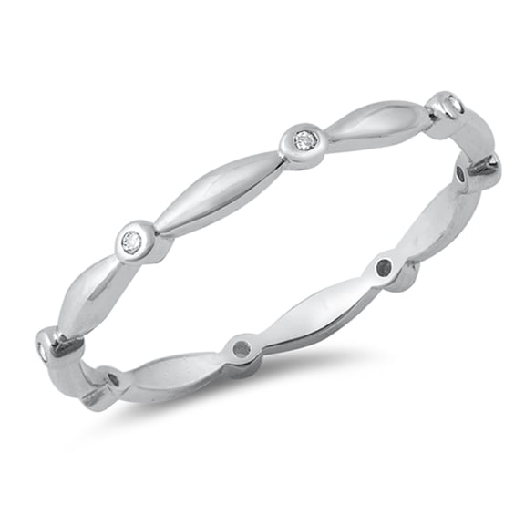 Clear Cubic Zirconia Halo Ring .925 Sterling Silver Band White Jewelry Female Male Unisex Size 7