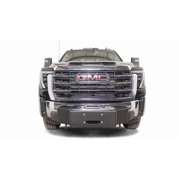 Fab Fours Bumper GM24-N6261-1 One Piece Design; Direct Fit; Mounting Hardware Included; Without Grille Guard; With Internal Winch Mount; With 2 Tow Hooks; Powder Coated Matte Black Steel