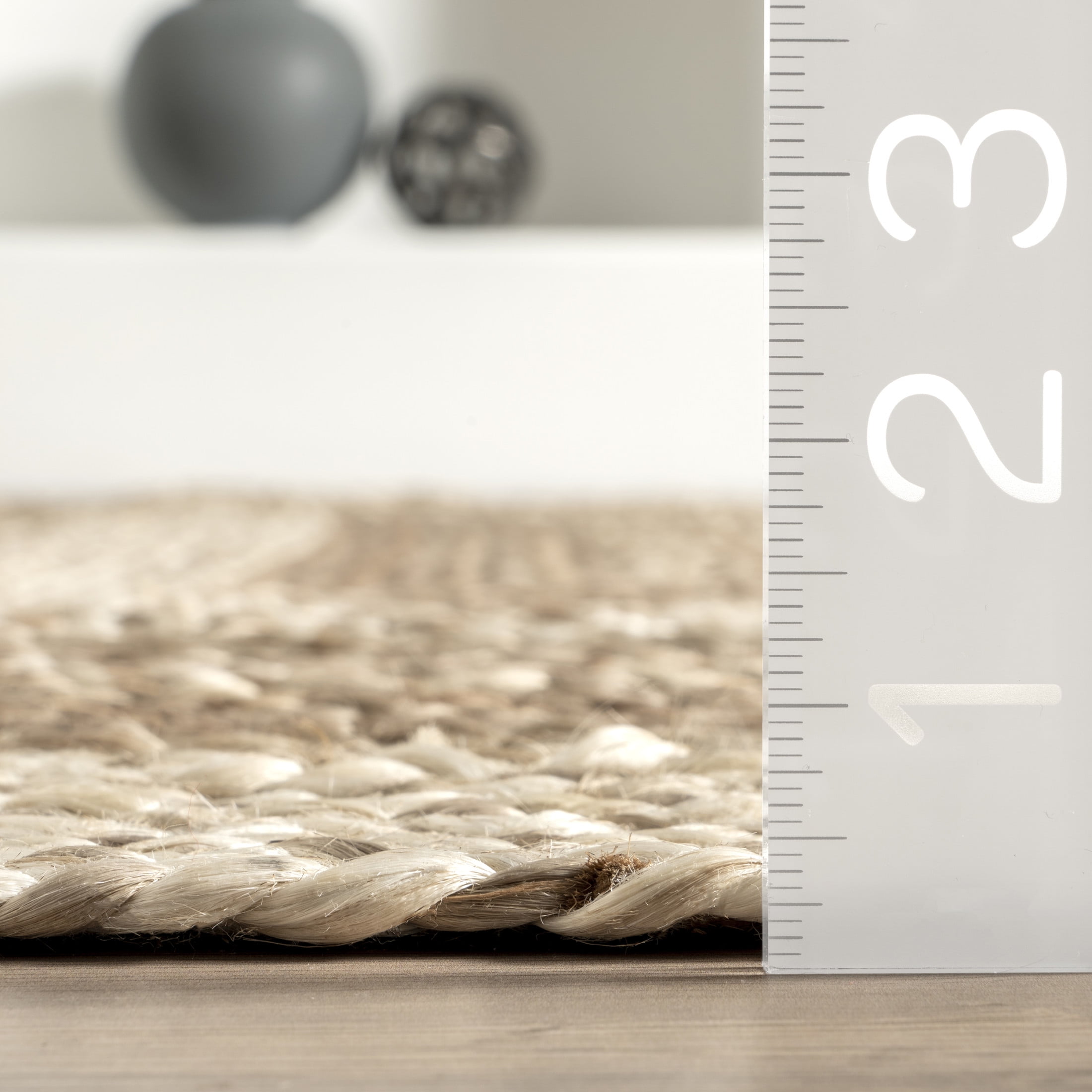 nuLOOM Charlene Braided Border Jute Area Rug, 7' 6" x 9' 6", Charlene Natural