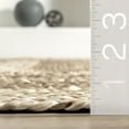 thumbnail image 3 of nuLOOM Charlene Braided Border Jute Area Rug, 7' 6" x 9' 6", Charlene Natural, 3 of 9