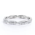 thumbnail image 1 of JeenMata Eternity - Moissanita de Forma Redonda de 0,5 Quilates - Alianza de Boda Infinity - Baño de Oro Blanco de 18 K sobre Plata, 1 of 5