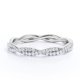 thumbnail image 1 of JeenMata Eternity - Moissanita de Forma Redonda de 0,5 Quilates - Alianza de Boda Infinity - Baño de Oro Blanco de 18 K sobre Plata, 1 of 5