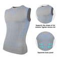 thumbnail image 6 of MISS COCOLI Men's Compression Shirt Slimming Body Shaper Vest Crewneck Workout Shirts Tummy Control Undershirts Tank Top Sports, 6 of 8