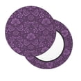 thumbnail image 2 of Balery Retro Florals Purple Velvet Round Bar Chair Cushion Cover Adjustable, Protects From Scratches And Stains, Soft & Washable Ideal For Wooden And Metal Stools - 12 Inch, 2 of 7