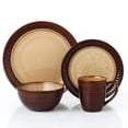 thumbnail image 1 of Elegant and Modern Stoneware Scroll Dinnerware Set for Hosting Parties and Events - Mojave, 16 Piece, 1 of 1
