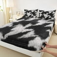 thumbnail image 3 of Feelyou Western Cow Print Bed Sheets, Modern Fashion King Sheets, 4pcs, 3 of 7