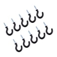 thumbnail image 4 of 100 Pcs 1.1 Inch Cup Mug Hooks Shouldered Metal Screw-in Plastic Coated Hanging Black, 4 of 8