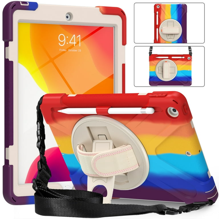 For 10.2 inch iPad 9th/8th Gen Heavy duty Kickstand kids friendly