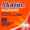 thumbnail image 4 of Motrin IB Migraine Relief Liquid Gel Capsules, 200 mg Ibuprofen, 80 Count, 4 of 14