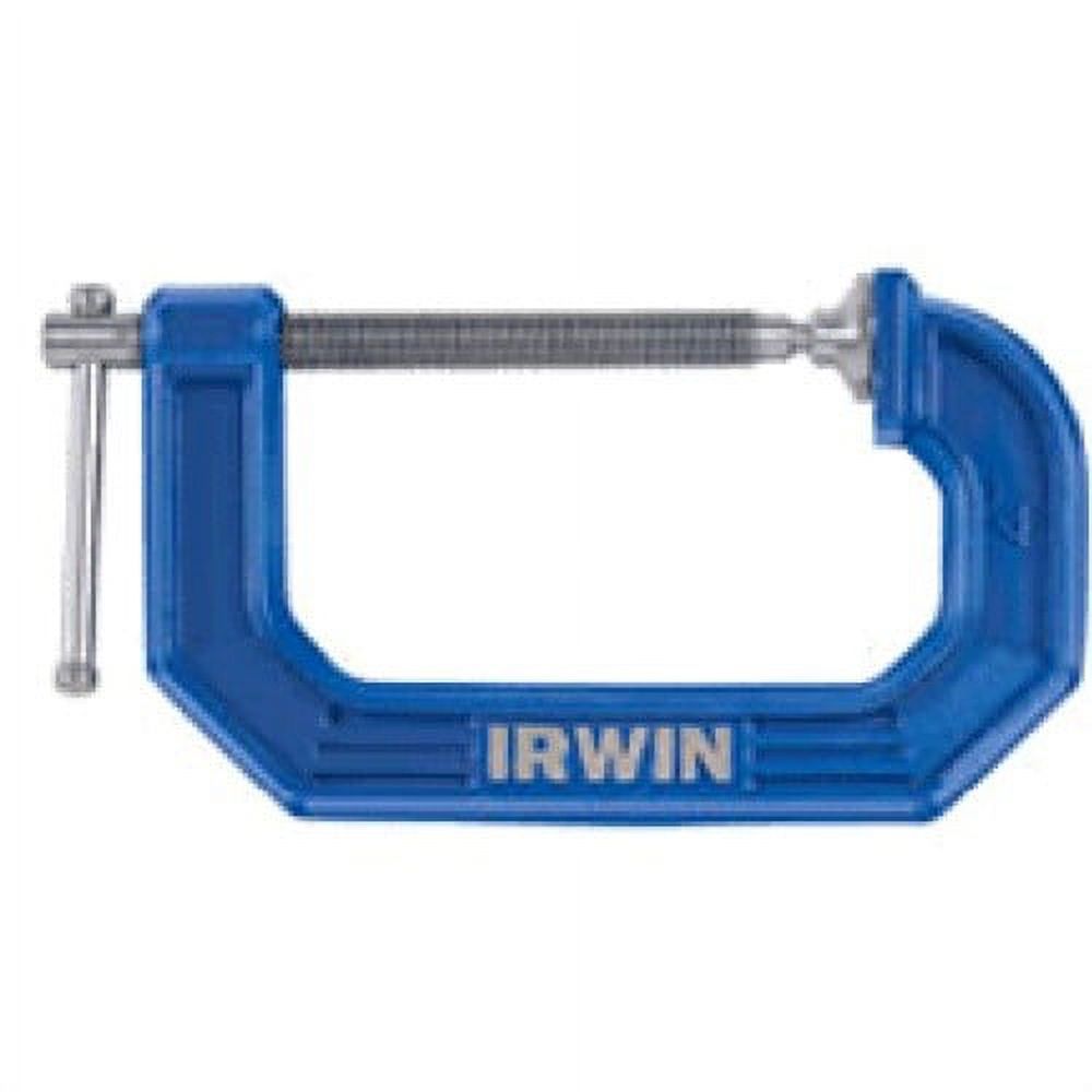 IRWIN 225104 C-Clamp, 900 lb Clamping, 4 in Max Opening Size, 3 in D Throat, Steel Body, Blue Body - image 2 of 3