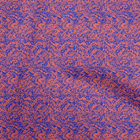 oneOone Rayon Light Red Fabric Block Dress Material Fabric Print Fabric By The Yard 56 Inch Wide-3D
