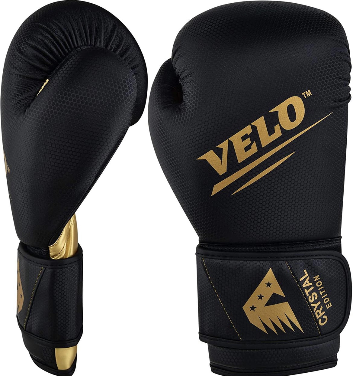 VELO Leather Boxing Gloves MMA Fighting Sparring Punch Bag Training Muay Thai H 